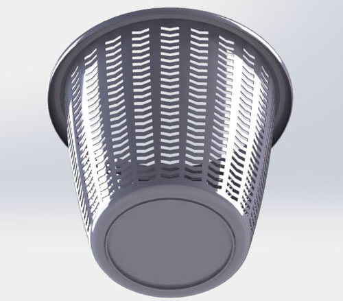 SolidWorks軟件建模學垃圾桶怎么畫-渲染效果圖
